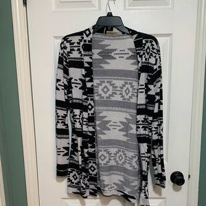 Aztec print cardigan